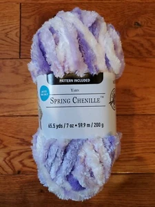 Loops & Threads Spring Chenille Yarn Purple ombre 7oz - Picture 1 of 3