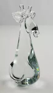 Lovely Art Glass, GIRAFFE Paperweight Handmade Figurine 5-1/2" Tall - Picture 1 of 8