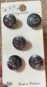 Palos de golf vintage tono plata Royal Blackheath botones corona de cardo nuevos de Lote Antiguo - Imagen 1 de 4