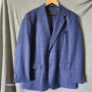 Haband Executive Decision Suit Jacket, Blue, Size 42L - Picture 1 of 12