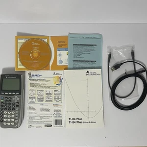 Texas Instruments TI-84 Plus Silver Edition Graphing Calculator Tested w/ Cover - Picture 1 of 15