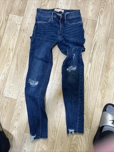 MILA ROSE Girl’s 8 Stretch Black Jeans Distressed Long  NWOT Adjustable Waist - Picture 1 of 6