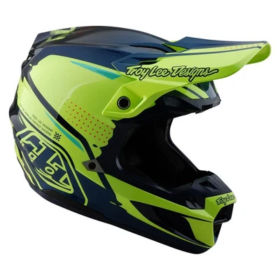 NUEVO Casco de Motocross Troy Lee Designs SE5 COMPUESTO DRIP con MIPS Amarillo Todas las Tallas Foto 1 de 4