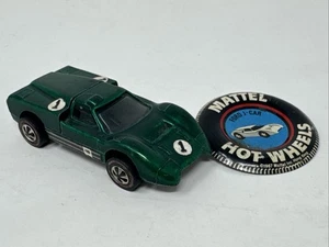 Ford J-Car 1967 Hot Wheels Redline verde con botón - EE. UU. - versión temprana - Imagen 1 de 12