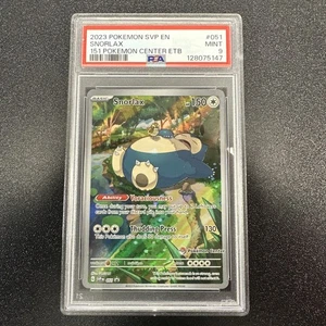 PSA 9 MINT 2023 Snorlax 151 Pokemon Center ETB Black Star Promo SVP EN 051 JY - Bild 1 von 2