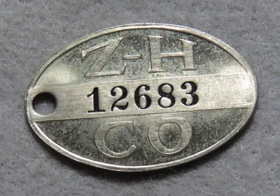 ALLENMTOWN, PENNSYLVANIA Z - H CO. ZOLLINGER & HARED CO.    MONEDA DE CARGA Foto 1 de 2