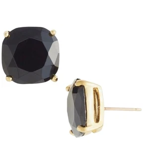 NWT Kate Spade Black & Gold Square Stud Earrings - Picture 1 of 5
