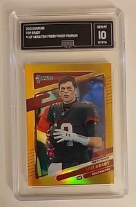 2021 Donruss Tom Brady Press Proof Premium #1 SP Variation GMA Graded Gem 10 - Bild 1 von 2