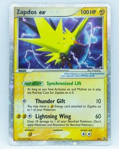 ZAPDOS EX #033 Ultra Rare Holo Swirl Black Star Promo - Pokemon Card 2005 - Imagen 1 de 7