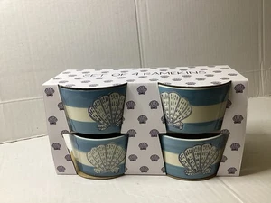 Prima Designs Seashell Stoneware Ramekin- Bowls Set of 4 - Picture 1 of 5