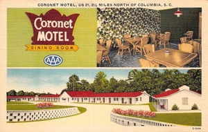# K2247   COLUMBIA,  S.C.    POSTCARD,  CORONET COURT - Picture 1 of 2