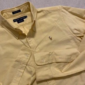 Ralph Lauren Gr. 8 Jungen gelb Preppy Oxford Langarm Button Down Fleisch Pony - Bild 1 von 7