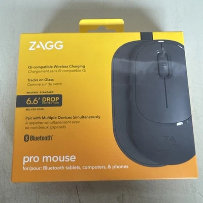 Zagg Pro Mouse Qi Wireless Mouse for Bluetooth Tablets iPad and Computers - Image 1 of 4