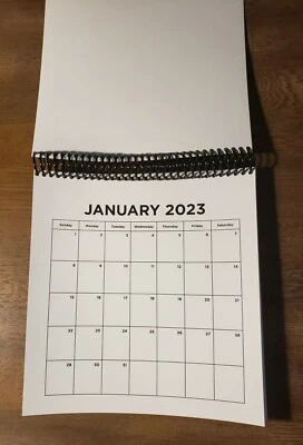 "HANDMADE" 2026 Premade - Unaltered 8x8 Blank Scrapbook Calendar