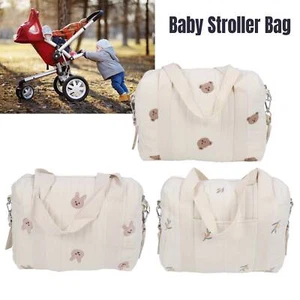 Baby Stroller Organizer Storage Bag Zipper Embroidery Reusable Handbag Nappy Bag - Picture 1 of 60