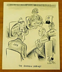 1969 NY Post Original Published Nixon Political Cartoon 11x13 - Picture 1 of 3