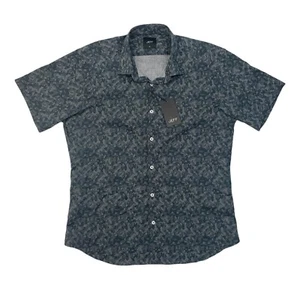 Jeff Clothing Shirt Mens XL Extra Large Grey Cotton Lights Short Sleeve Printed - Picture 1 of 11