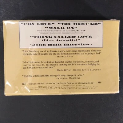 John Hiatt Cassette Sampler Cry Love You Must Go  Walk On Thing Called Love New - Image 1 of 3