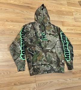 Bucked Up Real Tree Hoodie Sweatshirt Jagd Camouflage Grün Größe M - Bild 1 von 13