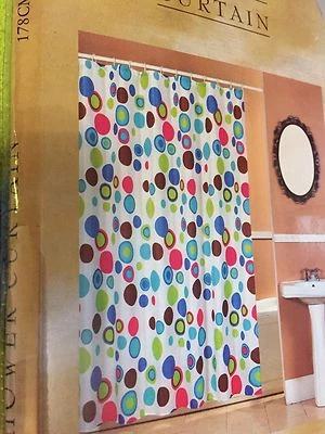 Juego de 13 ganchos de cortina de ducha de baño rosa lima punto goma burbuja divertido para niños NUEVO Foto 1 de 4