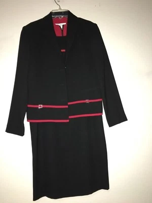 Studio I размер 6P черный красный отделки 2 изделия платье костюм женщин официальный стильный современный - Изображение 1 из 4