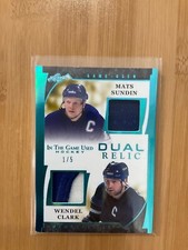2023 Leaf In the Game Used Hockey#GDR-12 Mats Sundin Wendel Clark Dual Patch 1/5