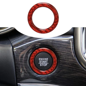 Carbon Fiber Ignition Switch Key Start Outer Ring Sticker Jeep￼￼￼ ￼ Cherokee - Picture 1 of 5