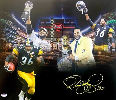 FOTO 16X20 FIRMADA CON AUTÓGRAFO DE JEROME BETTIS DE LOS PITTSBURGH STEELERS CERTIFICADO DE AUTENTICIDAD PSA Foto 1 de 3