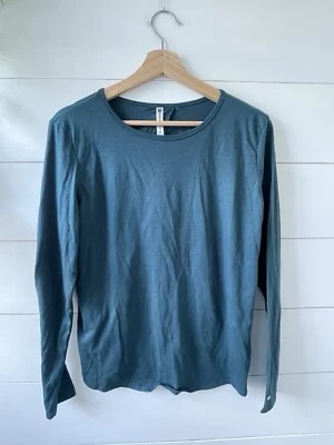 Camisa para mujer Fabletics Millie manga larga verde espalda abierta talla grande M Foto 1 de 4