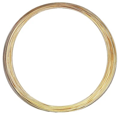 Alambre relleno de oro amarillo 14/20 | Medio redondo | Medio duro | Calibre 10-24 | 1-10 pies Foto 1 de 4