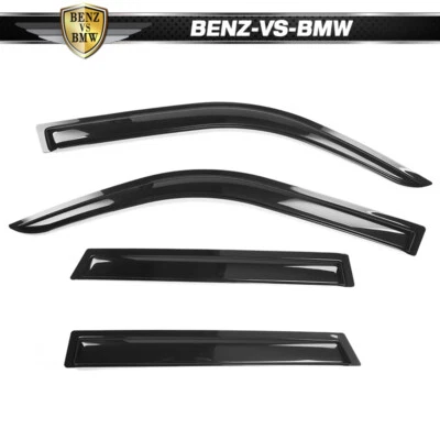 Fits 21-25 Ford Bronco Sport Slim Window Visors Vent Sun Rain Guards 4PC Acrylic - Image 1 of 4