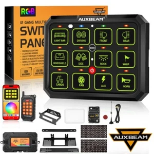 AUXBEAM 12 Gang RGB Switch Panel LED Circuit Control System For Car Truck Boat - Picture 1 of 12