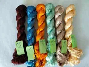 Dunhuang color series100%mulberry natural silk,hand-dyed embroidery floss/thread - Picture 1 of 9