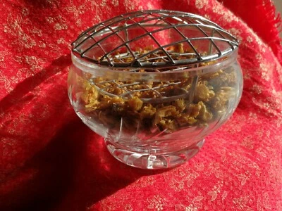 Vintage ROYAL DOULTON Topf Pourri Schliff Kristall Schale Schale Webb Corbett mit Deckel - Bild 1 von 4