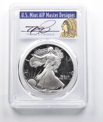 PR69 DCAM 1989-S American Silver Eagle Cleveland Signed PCGS *7826 - Image 1 of 3