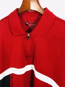 IZOD XFG Men’s Red Short Sleeve 1/2 Zip Polo Shirt M - Picture 1 of 5