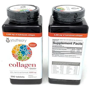 Youtheory Collagen Advanced Formula Tablets - 390 ct (2-Pack for 780 Ct) - Picture 1 of 7