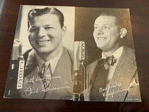 2 Vintage 1940er/50er Ausstellung Arcade-Karten Jack Carson, Vaughn Häuser, CBS Radio - Bild 1 von 4