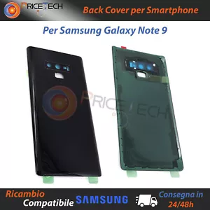 BACK COVER SCOCCA POSTERIORE PER SAMSUNG NOTE 9 SM-N960 NERO No Logo - Foto 1 di 1
