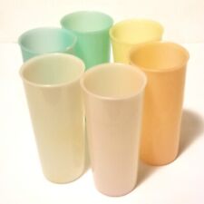 Vintage Tupperware Tumbler Cup LOT Pastel Drinking Cup #115 Good Condition 