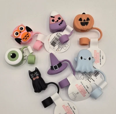 Target Bullseye Halloween Straw Covers Set of 7 Tops Stanley Cup Accessory - Image 1 of 2