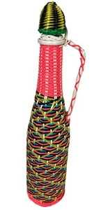 Vintage Scoubidou Wine Bottle MCM Spain Colorful - Bild 1 von 9