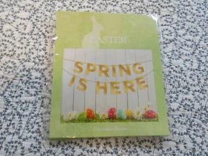 Easter Banner Gold Letters ~ Spring is Here ~ Letters are 4 5/8" X 5" ~ New - Picture 1 of 2