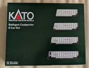 Kato 106-4625 BNSF Swoosh Bethgon Coalporter 8 Car Set  - Picture 1 of 4
