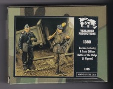VERLINDEN 1380 - GERMAN INFANTRY & TANK OFFICER BATTLE OF BULGE - 1/35 RESIN KIT