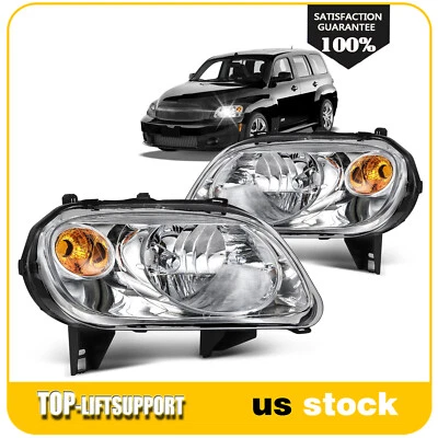 For 2006-2011 Chevy HHR Chrome Housing w/Reflector Headlights Assembly Pair - Image 1 of 4