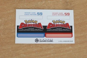 Pokemon Coliseo - Etiquetas adhesivas para tarjetas de memoria, Nintendo GameCube NUEVO SIN USAR - Imagen 1 de 2