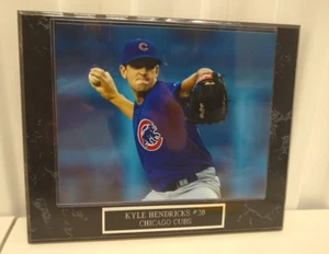 Kyle Hendricks-Chicago Cubs-10 1/2 x 13 Black Marble Plaque With 8x10 Photo - Picture 1 of 2