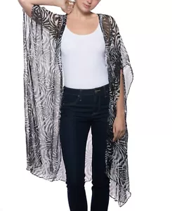 Inc International Concepts Womens Topper Cover Up Zebra Black White - Picture 1 of 1