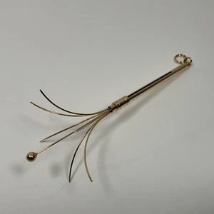 Anhänger 14Kt Gold Cocktail Rühr Swizzle Stick einziehbar gestempelt 14kt 5 gm - Bild 1 von 11